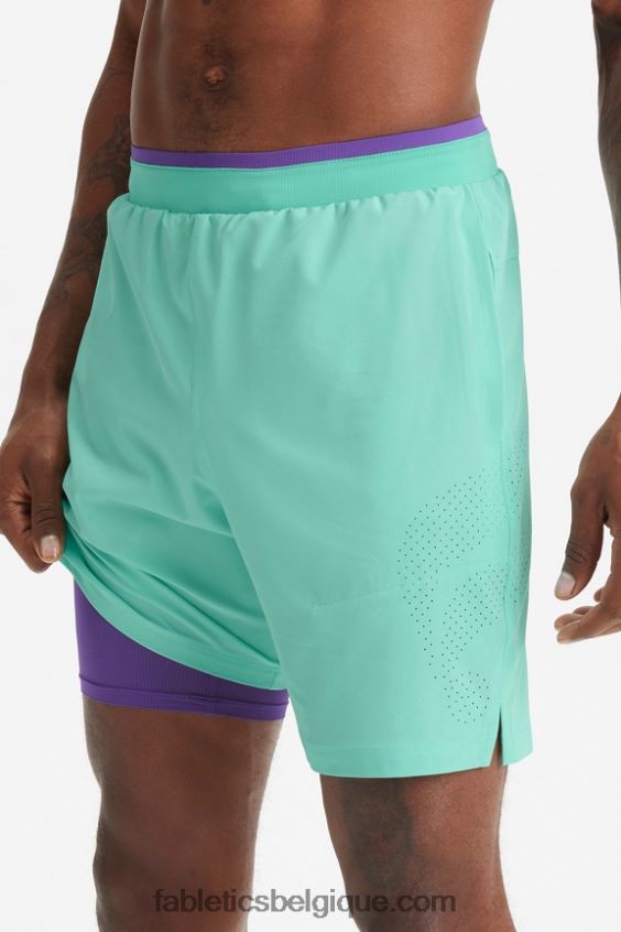 le fondamental court ii (linéaire) 137 Hommes Fabletics 404P0T3150 brume de menthe perforé