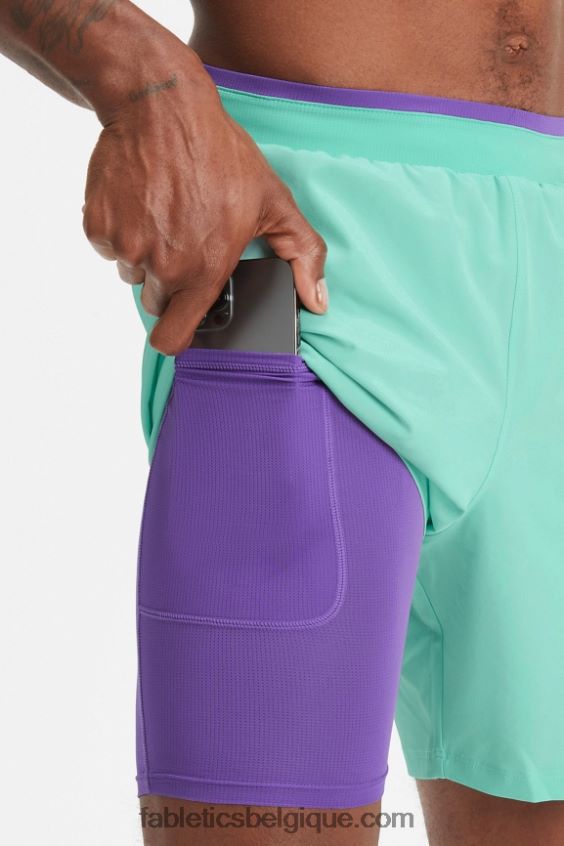 le fondamental court ii (linéaire) 137 Hommes Fabletics 404P0T3150 brume de menthe perforé