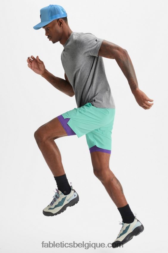 le fondamental court ii (linéaire) 137 Hommes Fabletics 404P0T3150 brume de menthe perforé
