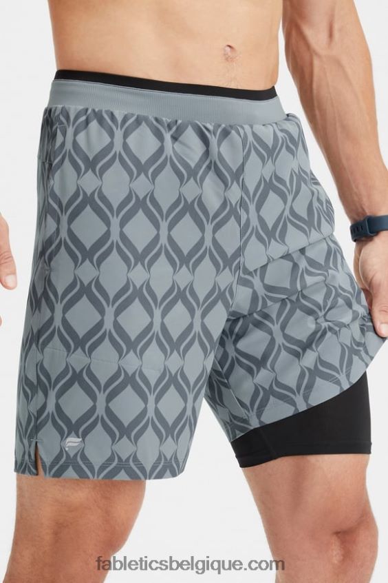 le fondamental court ii (linéaire) 137 Hommes Fabletics 404P0T3151 château gris ombre