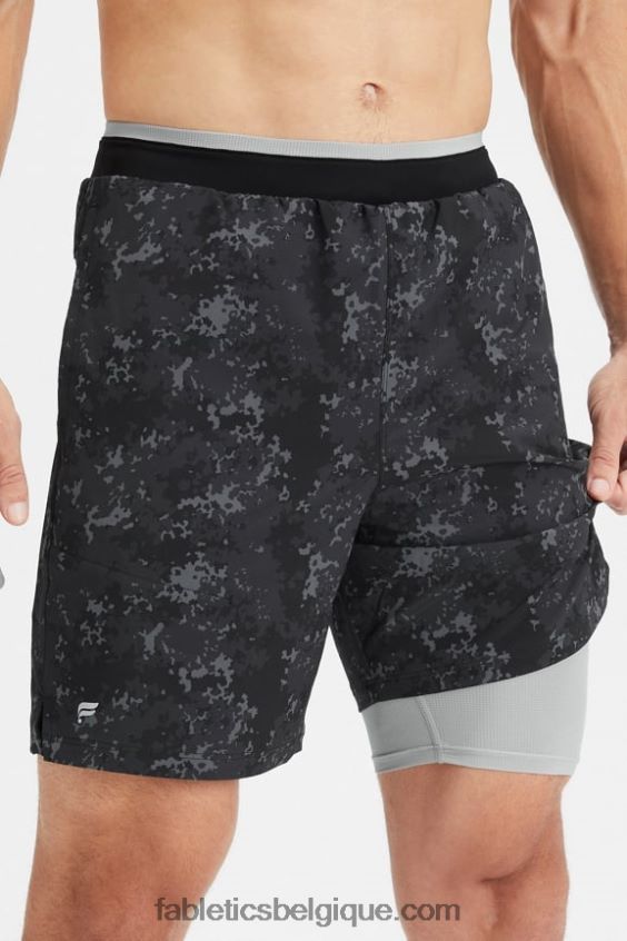 le fondamental court ii (linéaire) 138 Hommes Fabletics 404P0T3152 camouflage nu noir
