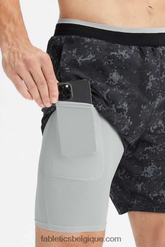 le fondamental court ii (linéaire) 138 Hommes Fabletics 404P0T3152 camouflage nu noir