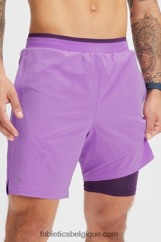 le fondamental court ii (linéaire) 138 Hommes Fabletics 404P0T3153 fumée mauve