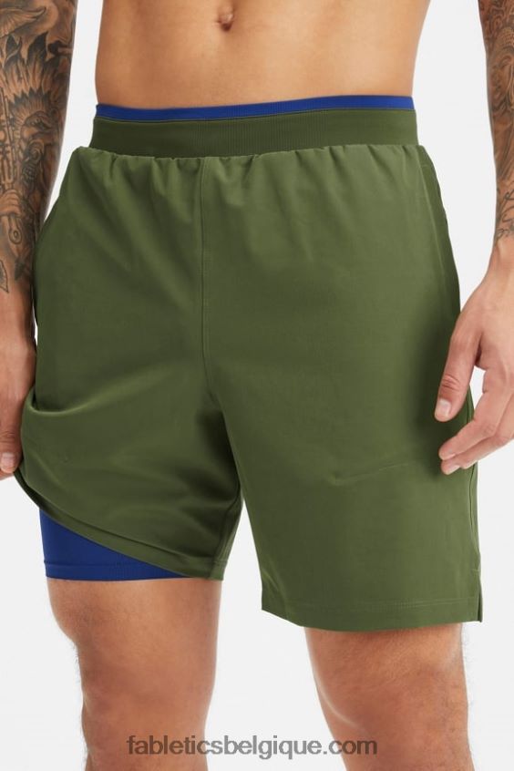 le fondamental court ii (linéaire) 138 Hommes Fabletics 404P0T3154 mousse noire