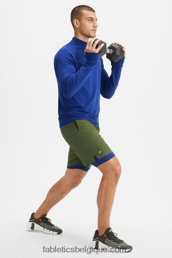 le fondamental court ii (linéaire) 138 Hommes Fabletics 404P0T3154 mousse noire