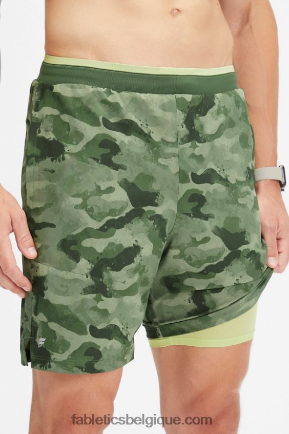 le fondamental court ii (linéaire) 139 Hommes Fabletics 404P0T3157 camouflage tactique