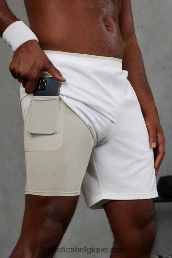 le fondamental court ii (linéaire) 139 Hommes Fabletics 404P0T3158 blanc classique