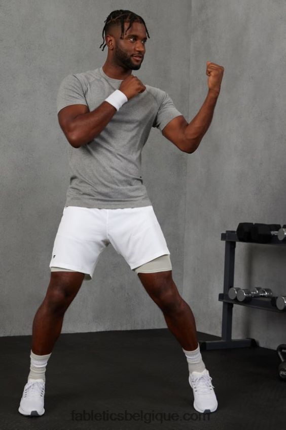 le fondamental court ii (linéaire) 139 Hommes Fabletics 404P0T3158 blanc classique