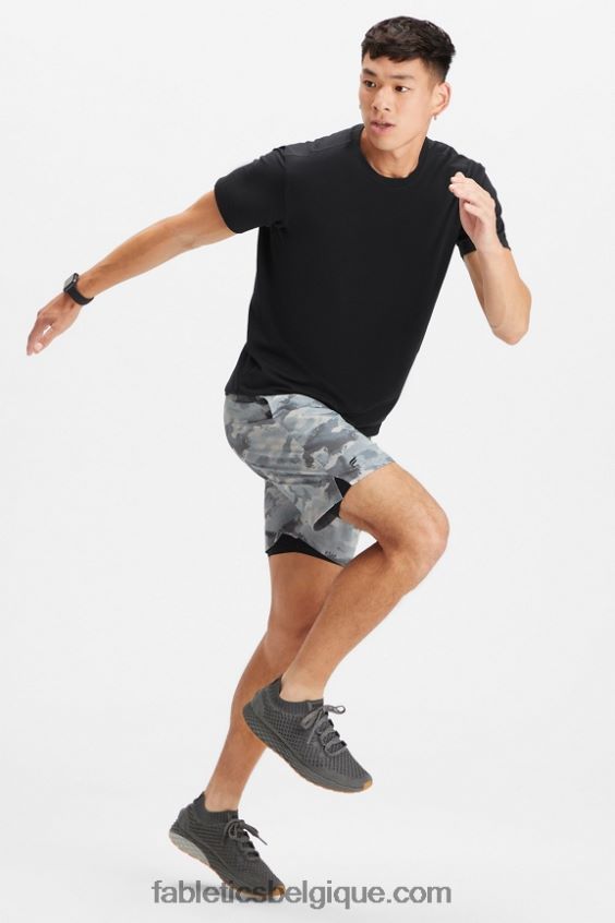 le fondamental court ii (linéaire) 150 Hommes Fabletics 404P0T3226 camouflage gris ombre