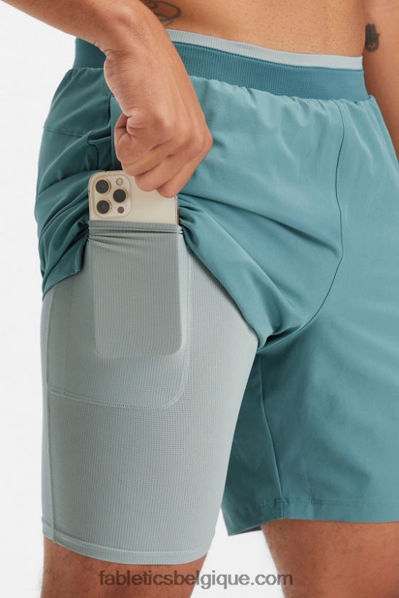 le fondamental court ii (linéaire) 162 Hommes Fabletics 404P0T3302 vague arctique