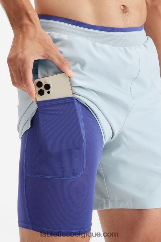 le fondamental court ii (linéaire) 163 Hommes Fabletics 404P0T3305 frêne bleu