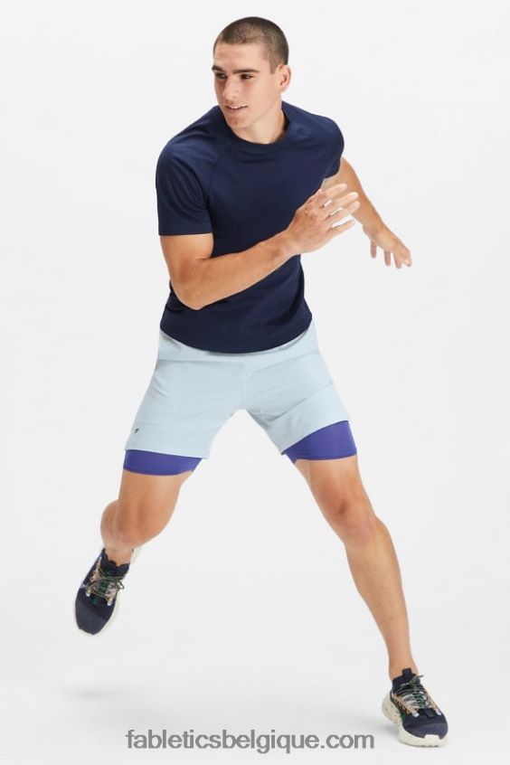 le fondamental court ii (linéaire) 163 Hommes Fabletics 404P0T3305 frêne bleu