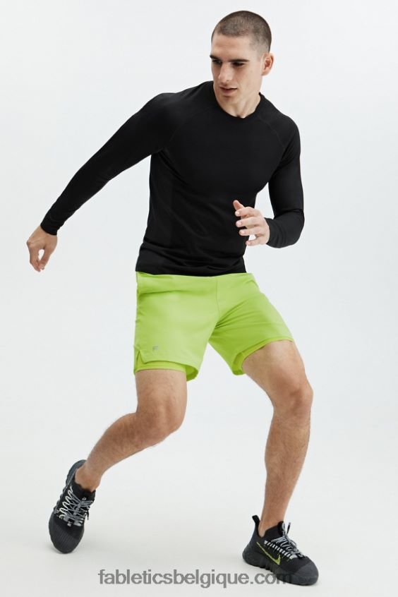 le fondamental court (linéé) Hommes Fabletics 404P0T3321 citron vert vif