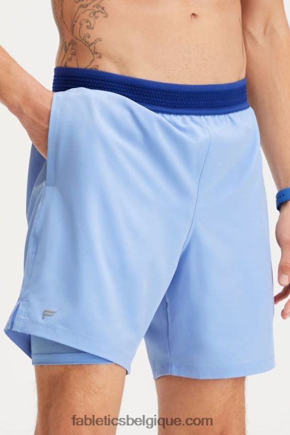 le fondamental court (linéé) Hommes Fabletics 404P0T3322 bleu vapeur