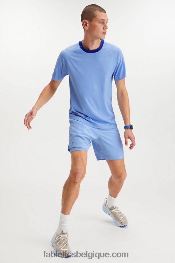 le fondamental court (linéé) Hommes Fabletics 404P0T3322 bleu vapeur