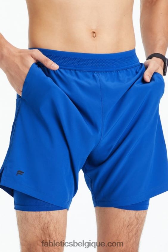 le fondamental court (linéé) Hommes Fabletics 404P0T3323 bleu de course