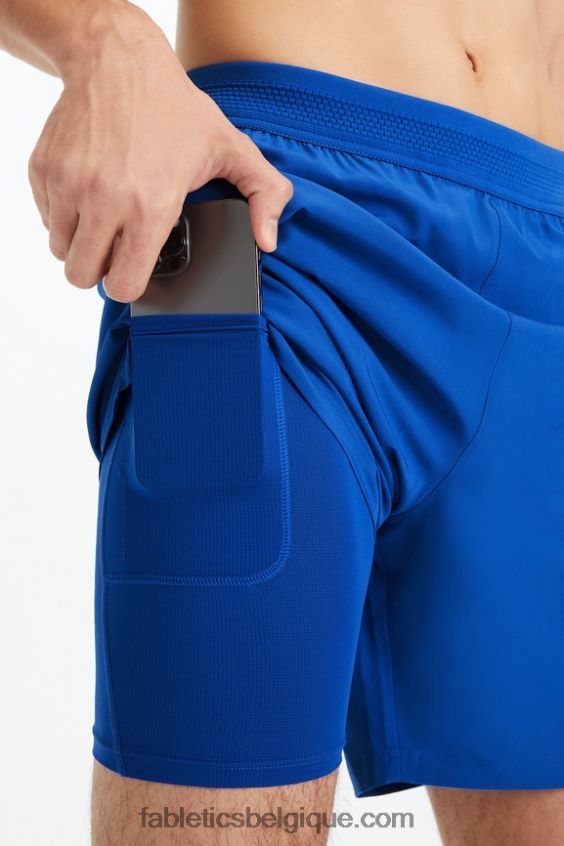le fondamental court (linéé) Hommes Fabletics 404P0T3323 bleu de course