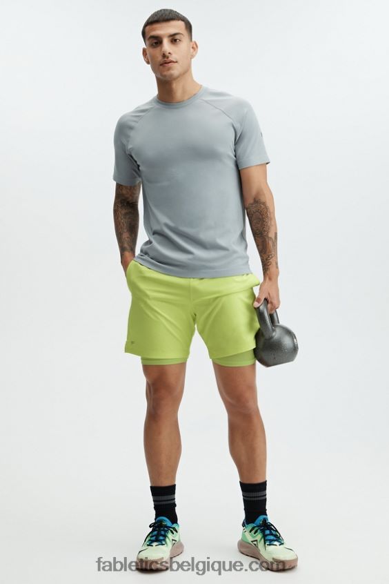 le fondamental court (linéé) Hommes Fabletics 404P0T3325 chaux fanée