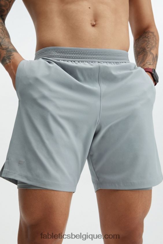 le fondamental court (linéé) Hommes Fabletics 404P0T3327 gris ombre
