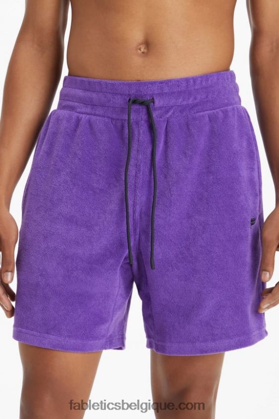 le short en éponge de l'île Hommes Fabletics 404P0T3359 prune royale