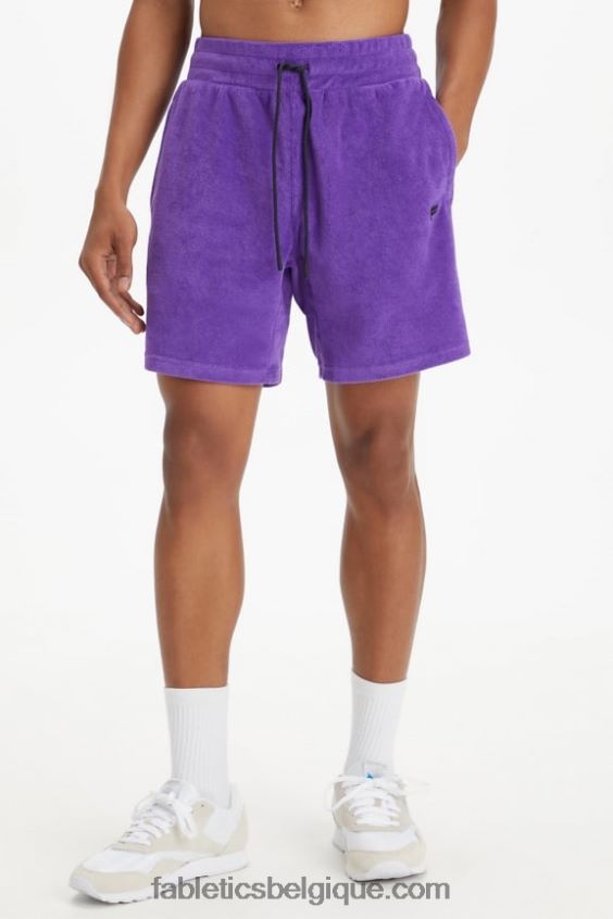 le short en éponge de l\'île Hommes Fabletics 404P0T3359 prune royale