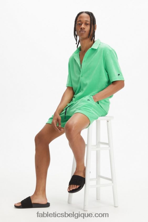 le short en éponge de l\'île Hommes Fabletics 404P0T3360 eau tropicale
