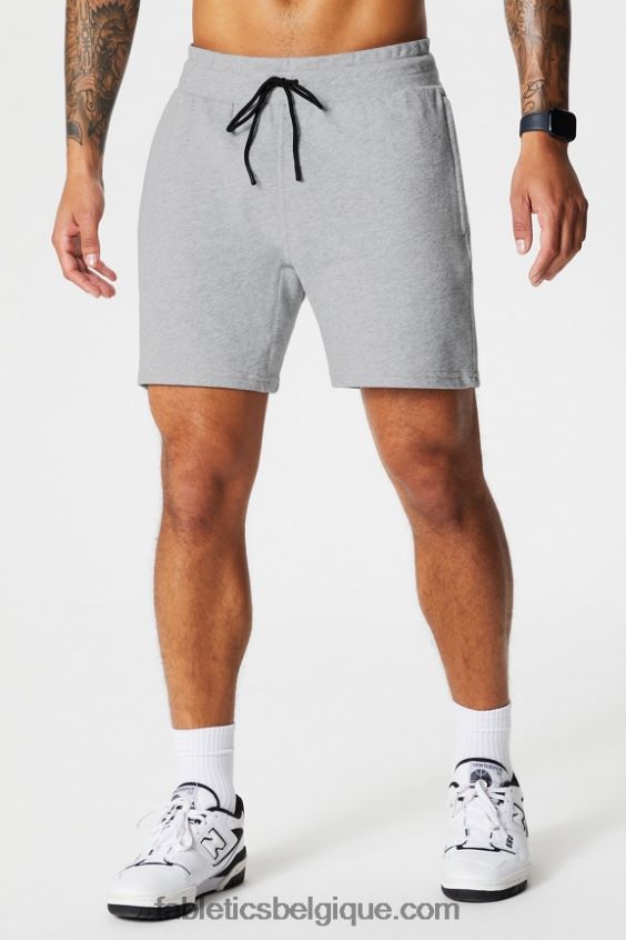 le short léger incontournable Hommes Fabletics 404P0T3284 gris chiné classique