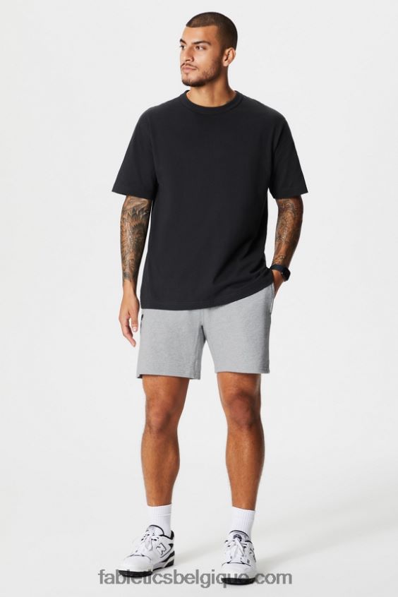 le short léger incontournable Hommes Fabletics 404P0T3284 gris chiné classique