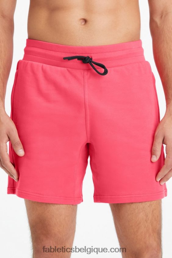 le short léger incontournable Hommes Fabletics 404P0T3291 rouge magenta