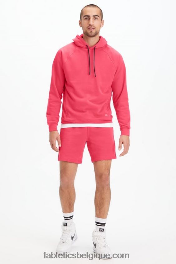 le short léger incontournable Hommes Fabletics 404P0T3291 rouge magenta