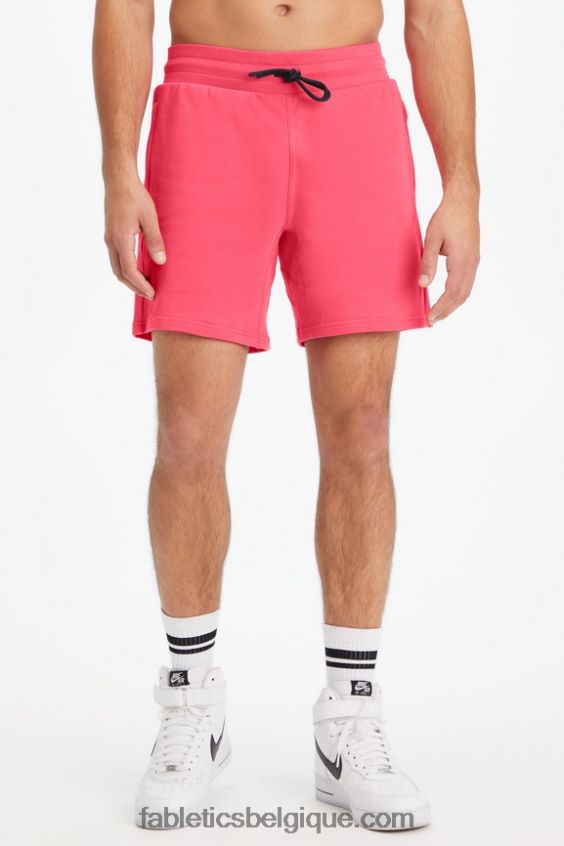 le short léger incontournable Hommes Fabletics 404P0T3291 rouge magenta