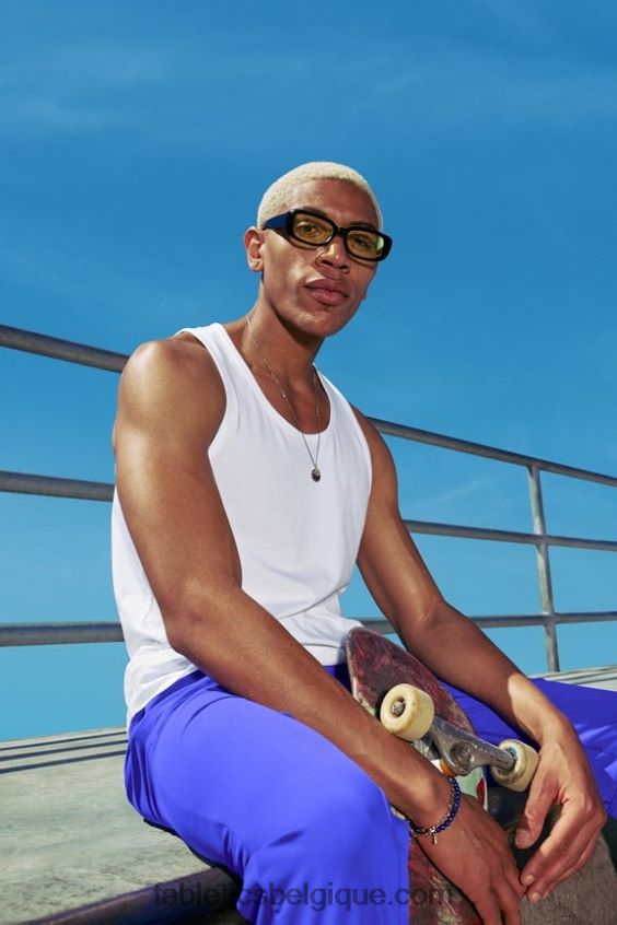 le réservoir 24-7 Hommes Fabletics 404P0T3379 blanc classique