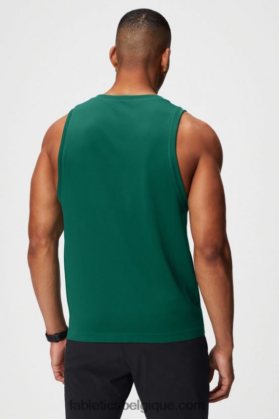 le réservoir de la journée d\'entraînement Hommes Fabletics 404P0T3392 vert de parcours