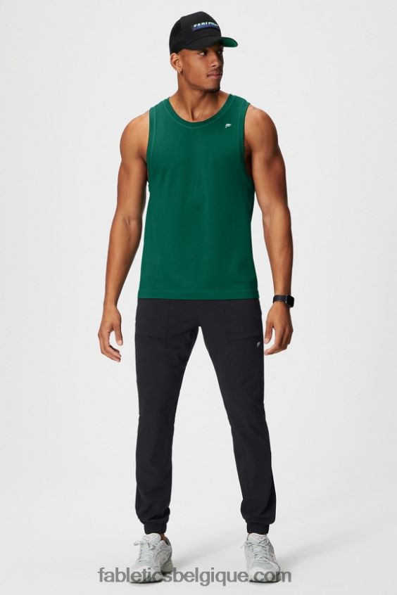 le réservoir de la journée d\'entraînement Hommes Fabletics 404P0T3392 vert de parcours