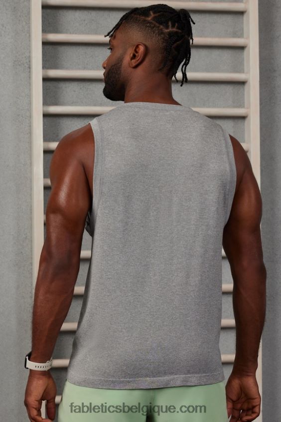 le réservoir de la journée d\'entraînement Hommes Fabletics 404P0T3393 htr gris moyen