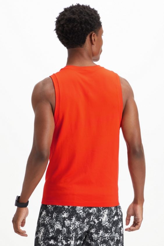 le réservoir de la journée d\'entraînement Hommes Fabletics 404P0T3395 rouge flamboyant explosé