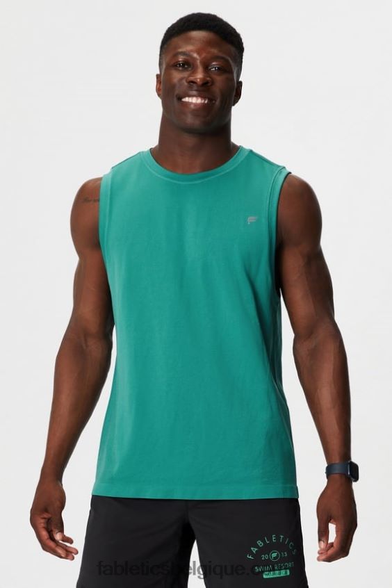 le réservoir musculaire de la journée d'entraînement Hommes Fabletics 404P0T3371 marée de miami