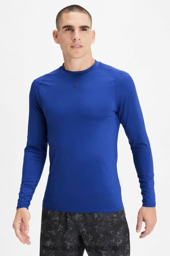 la couche de base ls tee Hommes Fabletics 404P0T3620 bleu français