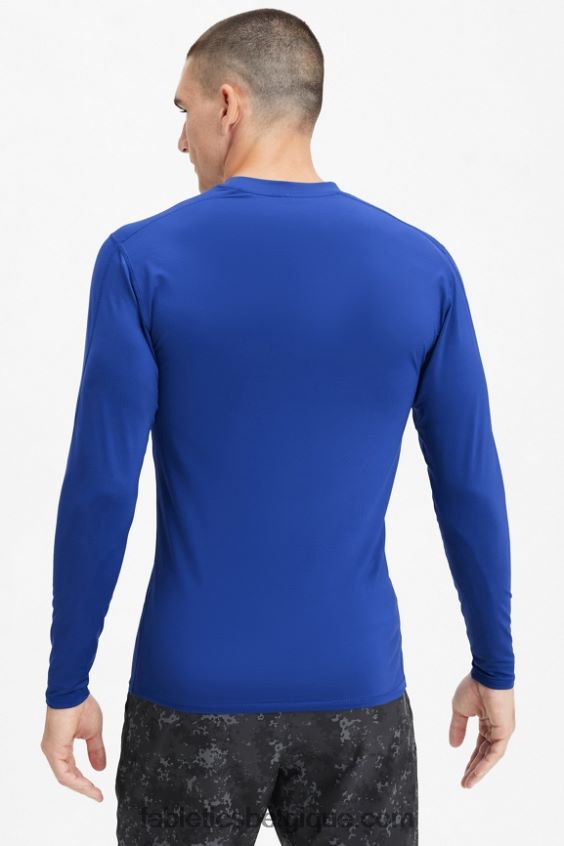 la couche de base ls tee Hommes Fabletics 404P0T3620 bleu français