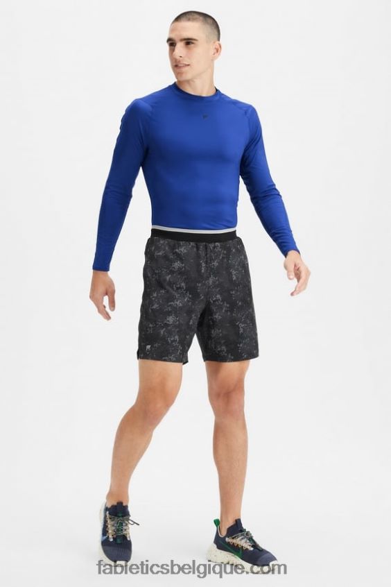 la couche de base ls tee Hommes Fabletics 404P0T3620 bleu français