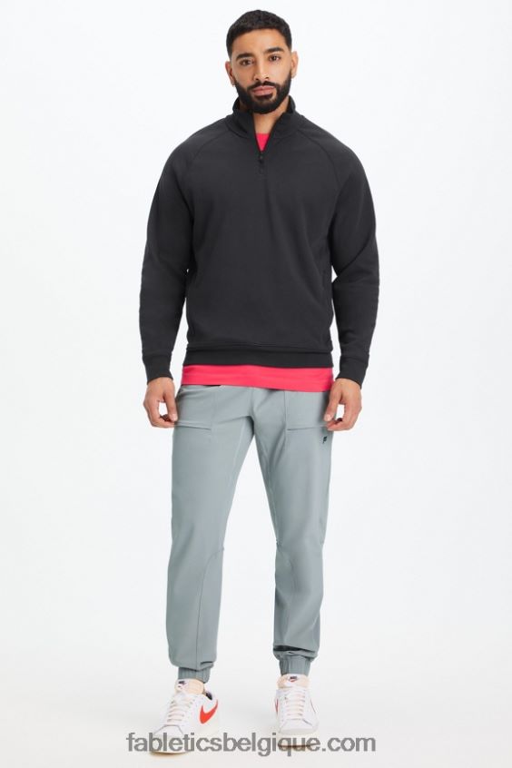 la fermeture éclair 1/4 légère Hommes Fabletics 404P0T3577 noir