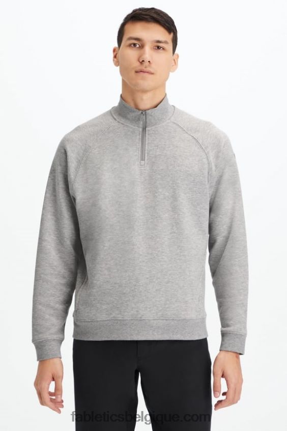 la fermeture éclair 1/4 légère Hommes Fabletics 404P0T3578 htr gris moyen