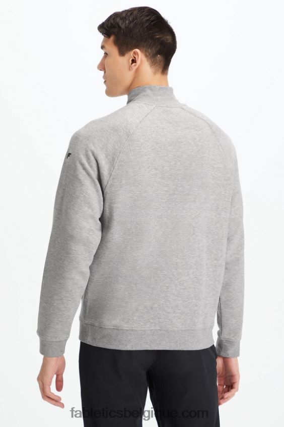 la fermeture éclair 1/4 légère Hommes Fabletics 404P0T3578 htr gris moyen