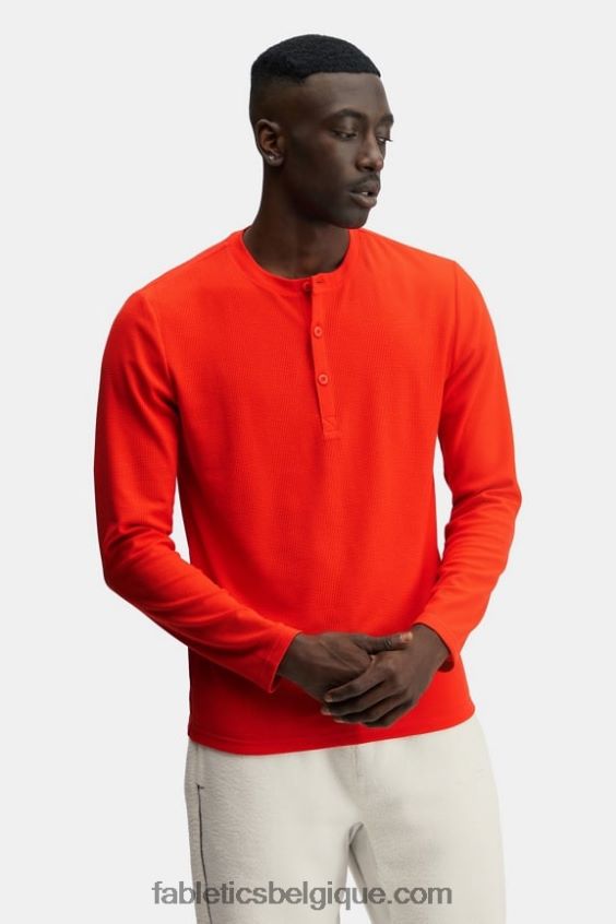 la gaufre henley Hommes Fabletics 404P0T3630 feu