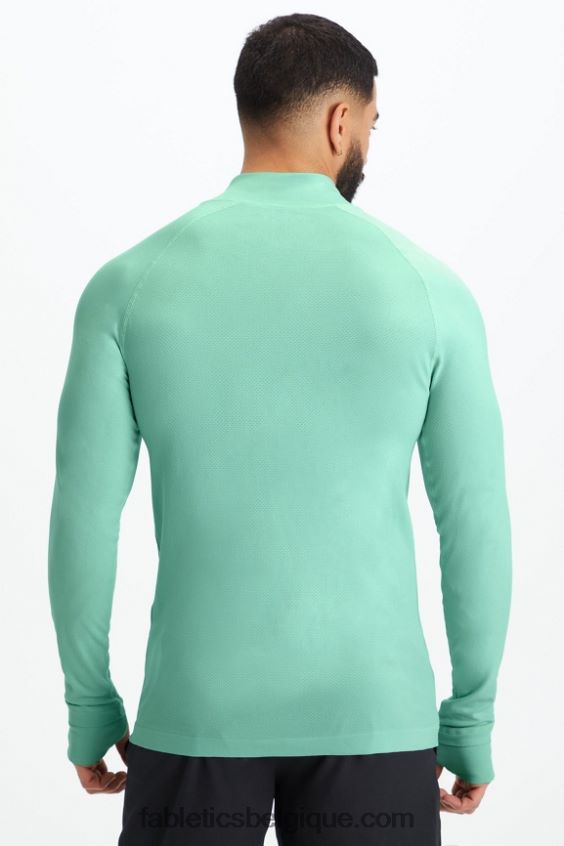 la journée d\'entrainement 1/4 zip Hommes Fabletics 404P0T3598 menthe fraîche