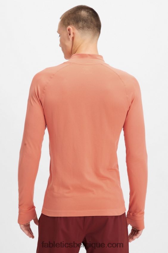 la journée d\'entrainement 1/4 zip Hommes Fabletics 404P0T3601 argile de grès