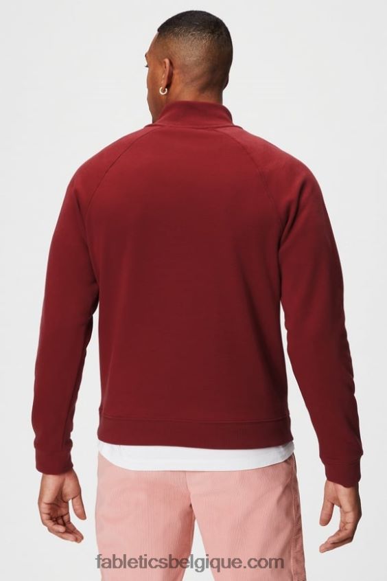 le go-to 1/4 zip 186 Hommes Fabletics 404P0T3603 rouge adrénaline