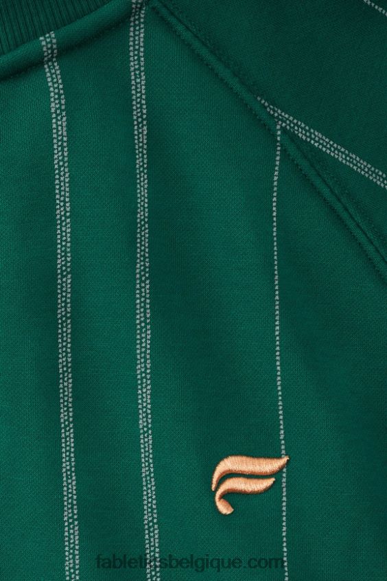 le go-to 1/4 zip 186 Hommes Fabletics 404P0T3604 bande de texture vert fairway