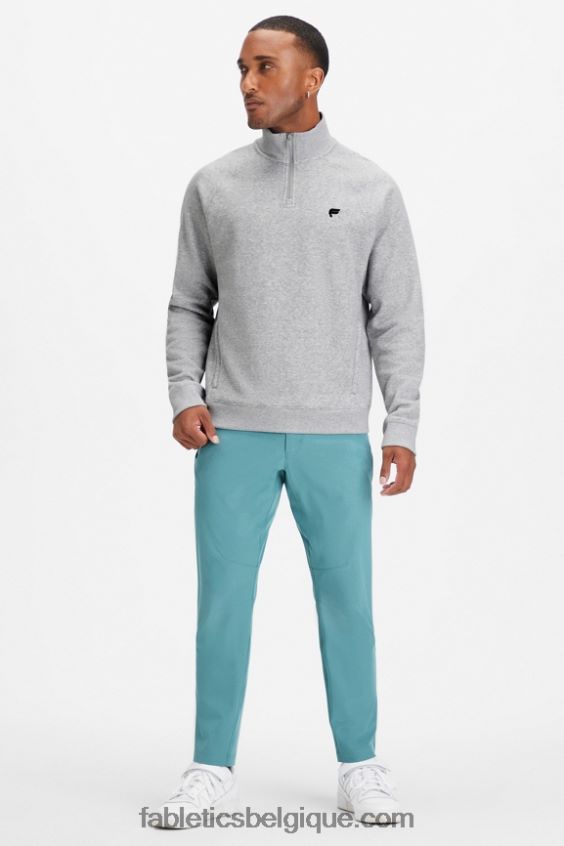 le go-to 1/4 zip 187 Hommes Fabletics 404P0T3606 gris chiné classique