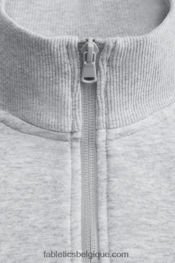 le go-to 1/4 zip 187 Hommes Fabletics 404P0T3606 gris chiné classique
